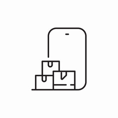 phone delivery online icon sign vector