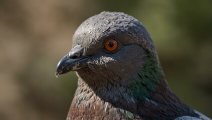 Fototapeta premium Close-up of a pigeon symbolizing peace.