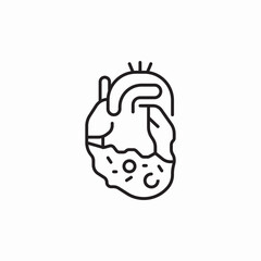sick heart icon sign vector
