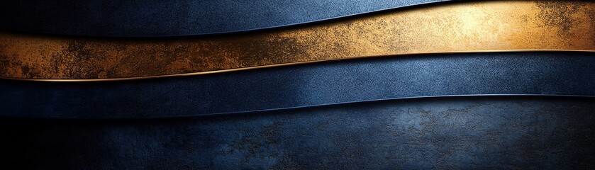 Dynamic blue and gold abstract background design digital art modern aesthetic studio artistic expression