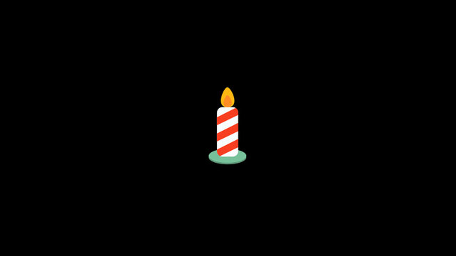Christmas Icon Candle. This Mogrt template.