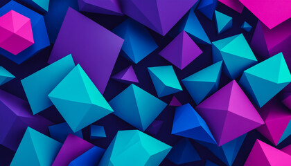 Obraz premium Abstract background with blue and purple geometric shapes 