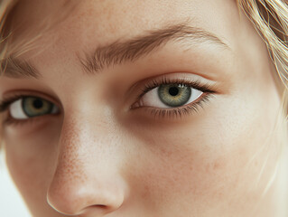 gr&uuml;ne Augen von blonder Frau