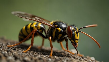 Fototapeta premium Close-up of a wasp.