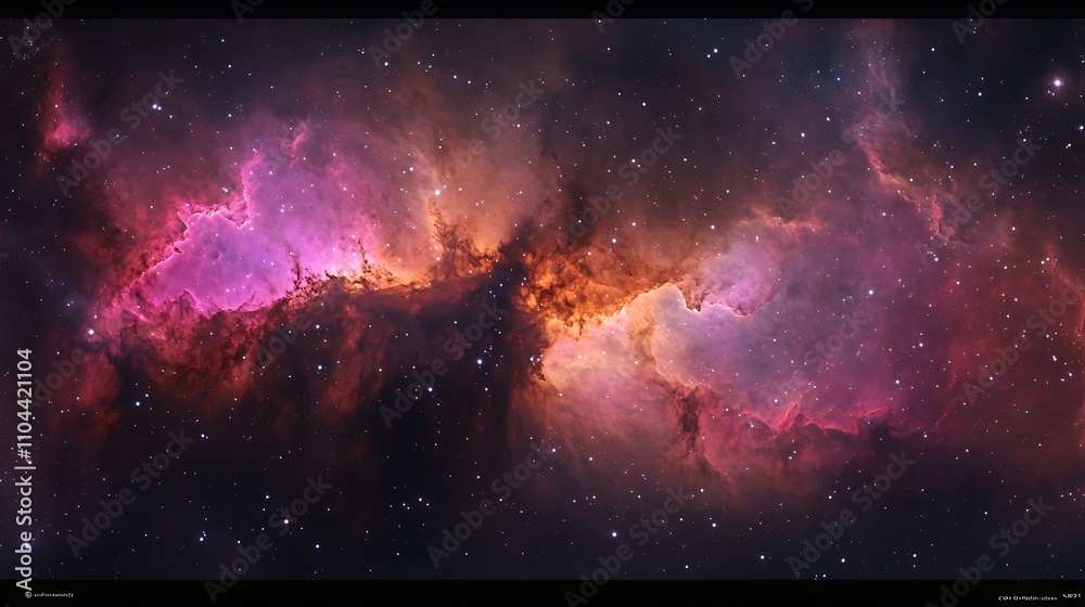 Canvas Prints 360 degree equirectangular panorama of a nebula space background