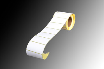 The role of label paper gluing. close-up. There is tinting.