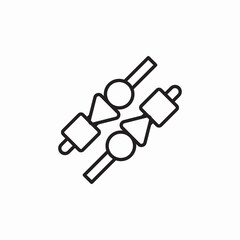 bbq kebab icon sign vector