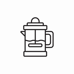 filter teapot icon sign vector