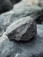 Fototapeta premium Granite rock on rough ground