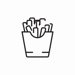 french fries icon sign vector