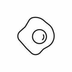 fried egg icon sign vector