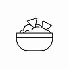 nachos bowl icon sign vector