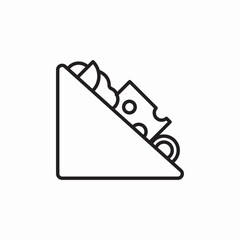sandwich fast food icon sign vector