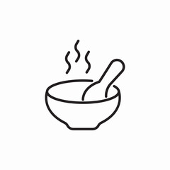 soup bowl icon sign vector