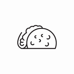 taco food icon sign vector