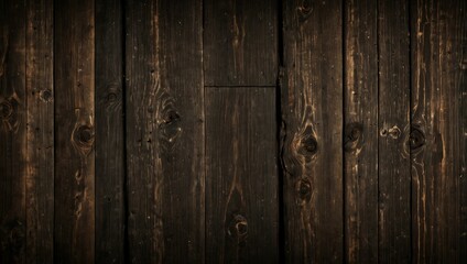 Fototapeta premium Close-up of dark wooden planks with vintage texture.