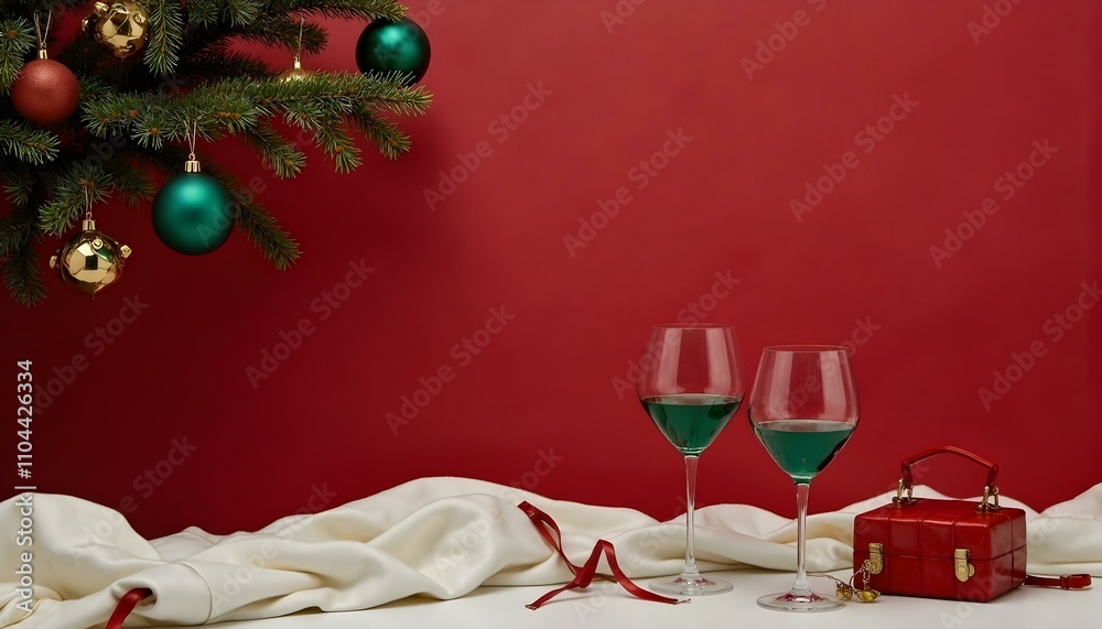 Wall mural isolated empty christmas background for text