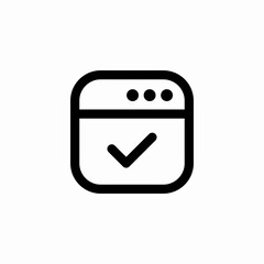 website check mark icon sign vector