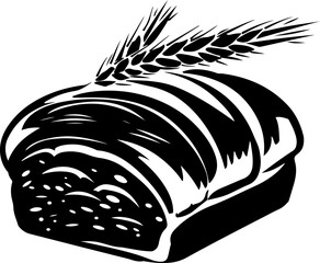 Illustration of Freshly Baked Bread Loaf
