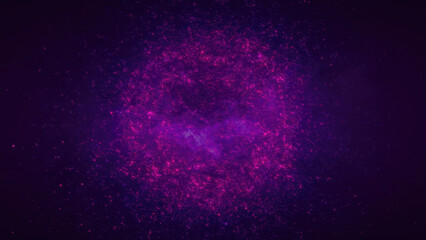 Glowing purple sphere with a cosmic texture on a dark background, resembling a star or energy source in deep space