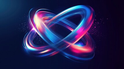 A colorful, 3D liquid line design twisting into mesmerizing geometric forms.

