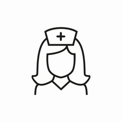 female nurse icon sign vector