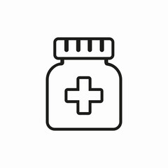 medicines jar icon sign vector