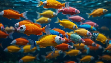 Fototapeta premium Colorful fish swimming.