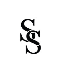 Fototapeta premium SS initial letter logo design, SS luxury logo. Vector illustration