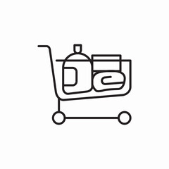 shopping cart full icon sign vector