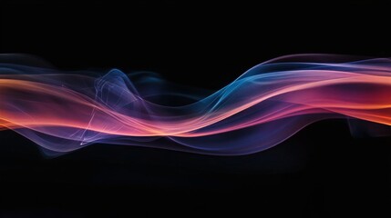 Naklejka premium Ethereal misty smoke gracefully blurring against a dark backdrop for a captivating visual experience