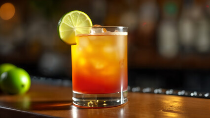 Colorful Mai Tai Cocktail