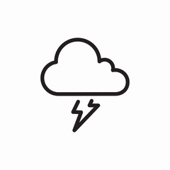 cloud bolt icon sign vector