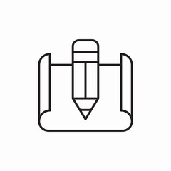 construction plan icon sign vector