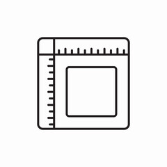 corner ruler icon sign vector
