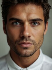 Obraz premium Close-up portrait of a handsome man.