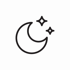 moon night icon sign vector