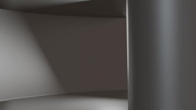 industrial empty room liminal space 3d render illustration