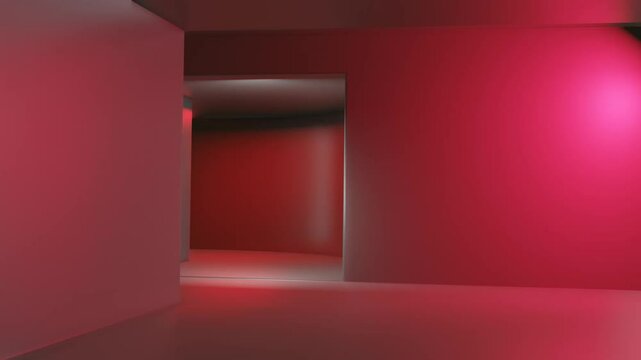 industrial empty room liminal space 3d render illustration