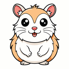 Fototapeta premium hamster coloring page, outline, silhouette, vector