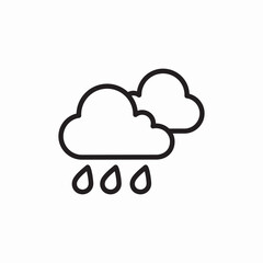 cloud rain icon sign vector