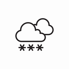 cloud snow icon sign vector