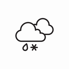 cloud snow rain icon sign vector