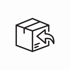 delivery package return icon sign vector