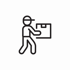 delivery on foot icon sign vector