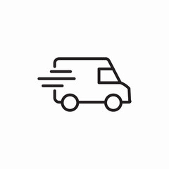 express delivery truck icon sign vector
