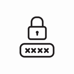 lock password security icon sign vector