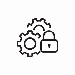 lock settings icon sign vector