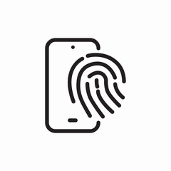 phone finger print icon sign vector