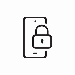 phone lock icon sign vector